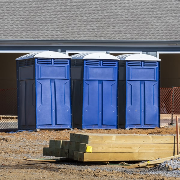 what is the maximum capacity for a single portable restroom in Henderson NY